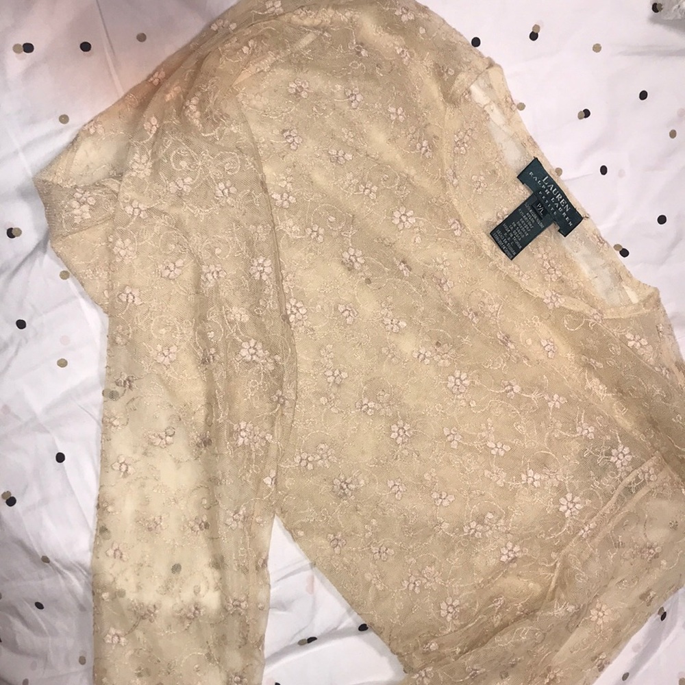 Lace see through blouse
